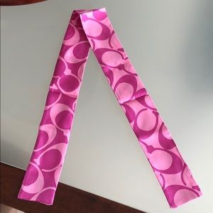 Coach reversible ponytail scarf